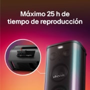 LG xboom Stage 501 | Bluetooth Speaker , top view from back with lighting off, STAGE501, thumbnail 7